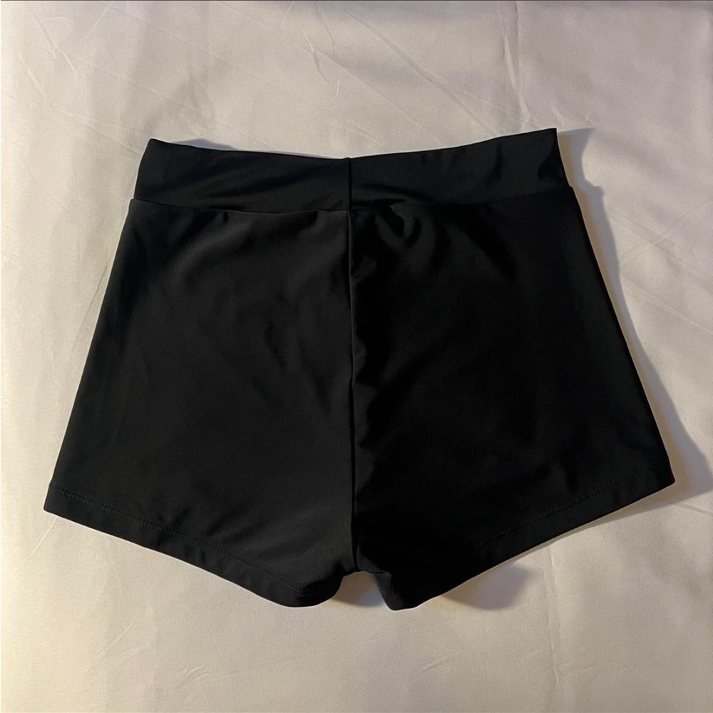 High-Waist Black Swim Boyshorts - Sleek Coverage - Picture 4 of 5